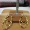 Exqusite Woman's Gold Plating Copper Layered Hoop Earrings