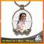 Free mould fee custom picture photo printed metal gold silver keychain keyring