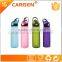 Bpa free bicycle plastic sport water bottle wtih straw