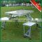 Wholesale Aluminum Outdoor Dinner Portable Camping Folding 4 Chairs Table Set