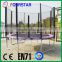 Round trampoline with enclosure