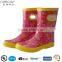 2014 popular handmade multicolor kids rubber rain boots