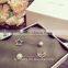 latest design of moon and star stud long pearl earrings