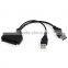 2016 New Arrival Super Speed USB 3.0 / USB 2.0 to Sata 22 Pin Converter Adapter Cable for 2.5 Inch Hard Disk Driver