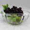 Factory price Five sizes wave edge vertical stripes glass bowl