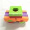Melors non toxic soft multi color eva foam block toy new 2015/children plastic building blocks organizer