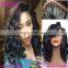 No Tangling Full Lace Curly Layered Bob Wigs 100% Virgin Indian Hair Wavy Bob Wigs