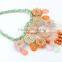 Multicolor Flower Vintage Choker Collar Pendant Statement Necklace Women Necklaces & Pendants Fashion Necklaces for Women 2014