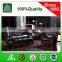 A20 livingroom furniture classical italian leather sofa with wood trim