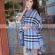 Yiwu Arrows Qualified Made Traditional Classis Checked with Tassel and Fur Ball Women Winter Shawl Scarf Oversize Acrylic Warm