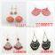 New arrival red coral rose earring
