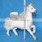 garden ornaments plush fake life size horses or ponies on wheels