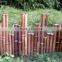 Uneven black bamboo border edging