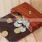 leather wooden card holder flat card pocket PU leather credit card holder wholesale