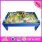 2017 New design preschool children activity toys wooden train table W04C069