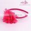 Wholesale cheap baby headband handmade organza fabric flower headband
