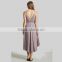2017 women's surplice neckline high-low hem Wrap Dress HSH6005
