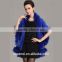 2015 new hot sale winter fashion faux fox fur shawl lady cape