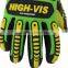 EN388 4543 cut resistant level 5 PVC dotts anti slip oil and water resistant high performance impact safety gloves