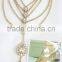 GOLD tone KUNDAN CHAIN PAYAL Anklets pair toe ring