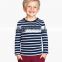 Comfortable striped 65 polyester 35 cotton kids t shirt