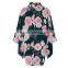 Oriental japanese design full sleeve chiffon kimono floral bridesmaid robe