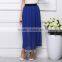 Satin Black Long Skirt Summer Casual Smooth Women Skirt