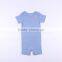 Hot sale wholesale short sleeve 100% cotton baby jumpsuit solid color baby rompers infant clothes