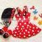 Black spots OEM Service breathable girl swimwear