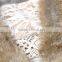 YR382 Cream Color Real Raised Rabbit Fur Collar with Lace