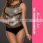 Women Sheer Sheen Sequined Sexy Dot Gleaming Teddy Lingerie