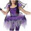 Girls Bat Ballerina Dress Wings Costume for Halloween Party