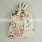 Customized size ripple printing gift fabric drawstring jute bag