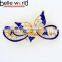 New Designs Butterfly Rhinestone French Hair Barrette Clips