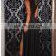 2015 ladies fashion max long sexy split sleevess drape zip dress