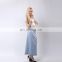 A Forever Fairness Casual Style Denim Light Blue Jeans Long Skirts