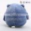 Fat Round Plush Owl Fluffy Blue Stuffed Cute Soft Toy With Embroidery Eyes