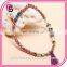 European style simple macrame environmental glass bean bracelet