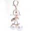 Sweet Fruit Key Holder White Pearl Cherry Shape Keychain