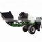 Moving concrete mixer