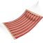 outdoor wooden stick quilted hammock swing bed with pillow