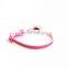 Hot Sale PU Flower Ribbon Buckle Dog Collar