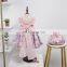 A0133# 2020 New Spanish Dresses for Kids Summer Girls Lolita Bow Floral Baby Frocks 3pcs Toddler Birthday Dress Spain Children