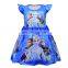 Summer Dress Girls Princess Party Anna Aisha Flutter Sleeve Twirl Dress Toddler Girls Boutique Milk Silk Dress Kids Clothes