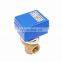 CWX-20P spring return 24V 12v dn15 dn20 dn25 UPVC brass motorized ball actuated valve