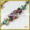 Decorative jewelry accessories colored bead rhinestone empty cup chain for dress FC609