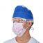Disposable surgeon adjustable cap with tie surgical hat head cover