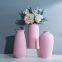 Creative Table Decor Morandi Pink Hand Made Nordic Large Ceramic Vase For Hallway