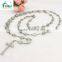 Oval shape metal beads rosary