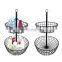 Nordic Metal Home Decorative Kitchen Storage Table Iron Black Wire Vegetable Fruit Mesh Storage Basket